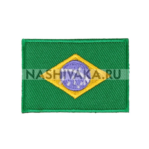 Нашивка Флаг Бразилии (201599), 35х50мм