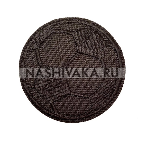 Нашивка Мяч черный (202086), 60х60мм