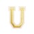 Нашивка Буква "U" золотая (202767), 50х40мм