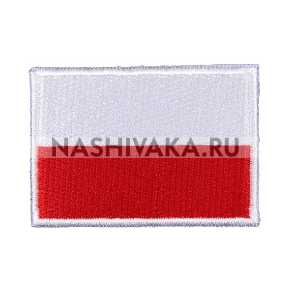 Нашивка Флаг Польши, Индонезии, Монако (201602), 35х50мм