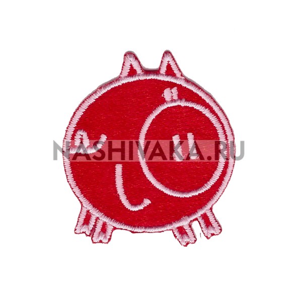 Нашивка Свинка красная (13362153), 35х32мм