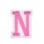 Нашивка Буква "N" розовая (202272), 45х32мм
