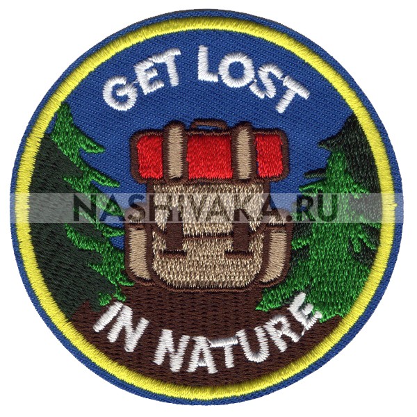 Нашивка Get Lost In Nature (202470), 71х71мм