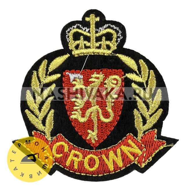 Нашивка Герб с короной Crown (215298), 70х70мм
