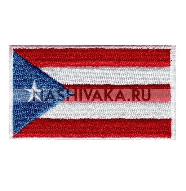Нашивка Флаг Пуэрто-Рико (201906), 38х64мм