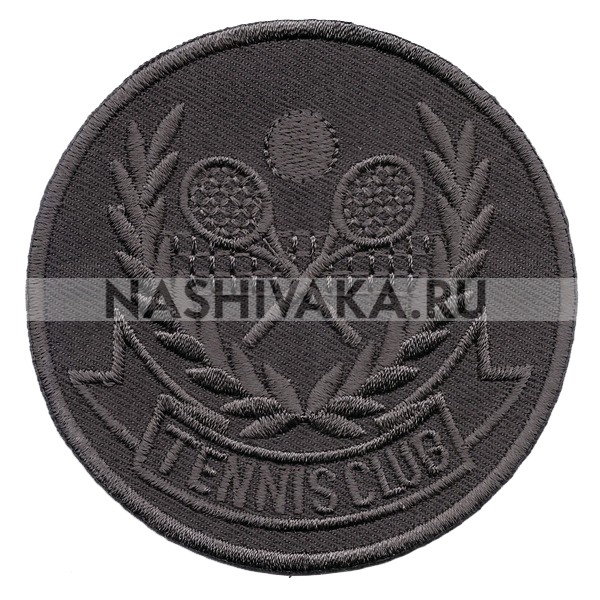 Нашивка Tennis Club серый (201616), 78х78мм