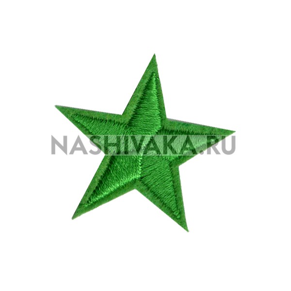 Нашивка Звезда зеленая (202773), 35х35мм