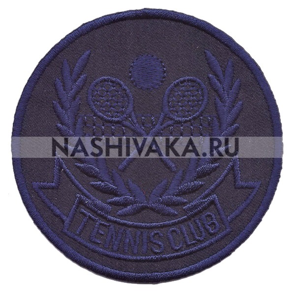 Нашивка Tennis Club синий (201618), 78х78мм
