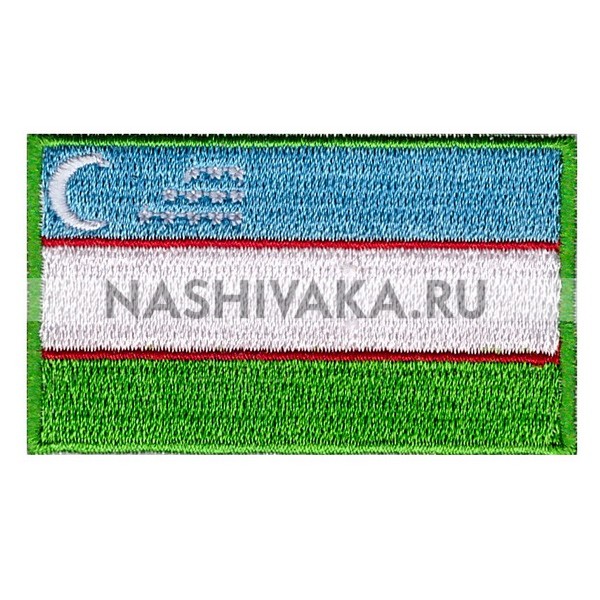 Нашивка Флаг Узбекистана (201915), 38х62мм